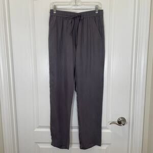 Johnny Was Pete & Greta Straight Leg Pants Gray Cupra Rayon S